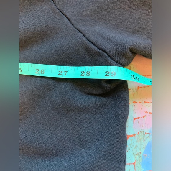 VTG BLUE FISH COAT TOPPER 2 COTTON KNIT HANDPAINTED BUTTON HOODED LAGENLOOK USA - Picture 3 of 10